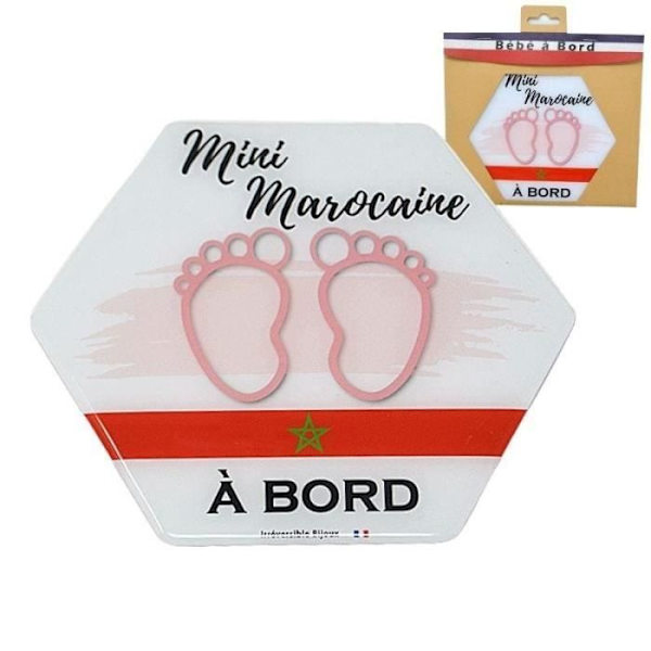 Selvklæbende / klistermærke baby board - Marokkansk board - Rød rose