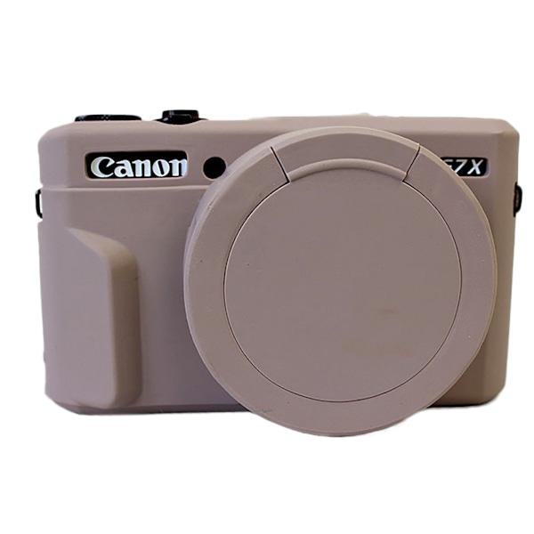 Removable silicone lens cover for Canon G7x Mark ii, gray