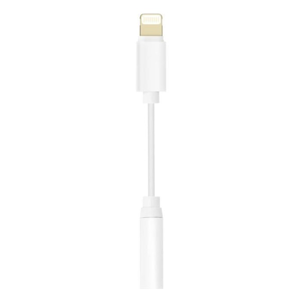 Audioadapter iPhone Lightning hane till Jack 3,5 mm hona Vit