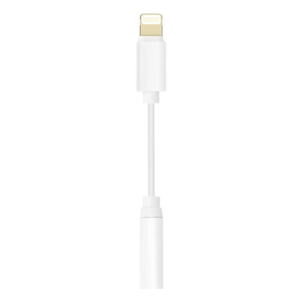 Lydadapter iPhone Lightning hann til Jack 3,5 mm hunn Hvit