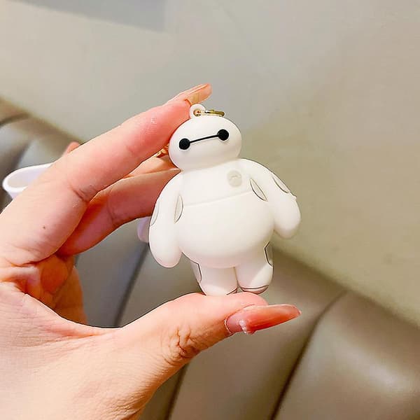 Stora Hjältar Nyckelringar Cartoon Baymax Dockhänge Nyckelring För Pojkar Flickor Figur