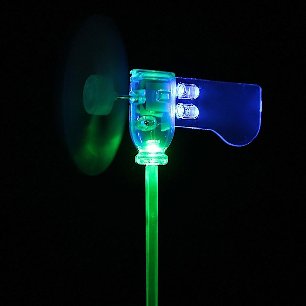 Vertikal DIY-projekt Turbiner LED Vindkraftverk Liten DC-motor Vindblad Vindgenerator