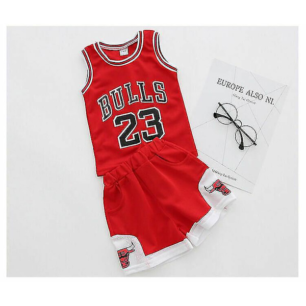 23 Michael Jordan Bulls Basketbolltröjor Korta Kostymer ed ed 100 cm
