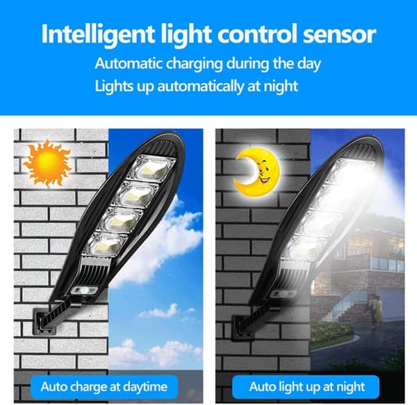 Udendørs solcellelampe 126 LED med menneskekropssensor (BT) 126 LED