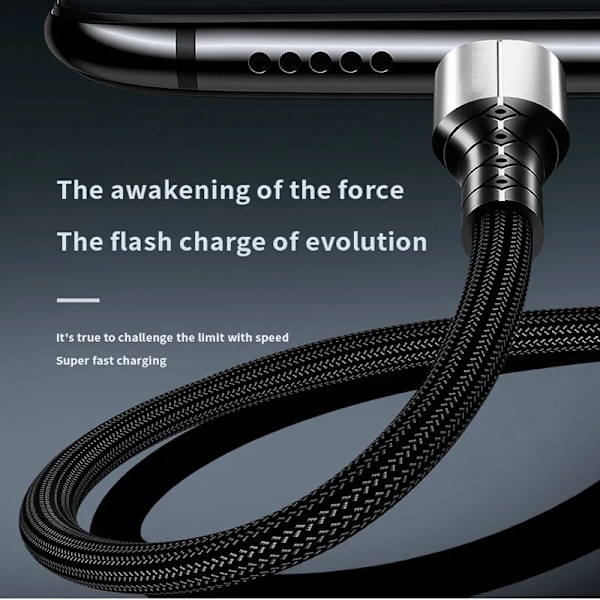 5A USB C Snabbladdningskabel USB A till Micro USB Typ C Telefonladdningskabel 0,3/1/1,5m Nylonkabel för Xiaomi Huawei Grön Micro Kabel Green Micro Cable 1 m