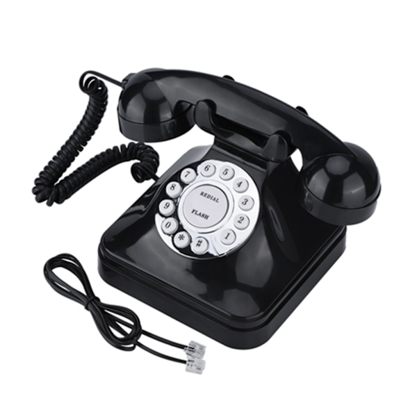 WX-3011 Vintage svart plast multifunktionstelefon för hem retro sladdtelefon