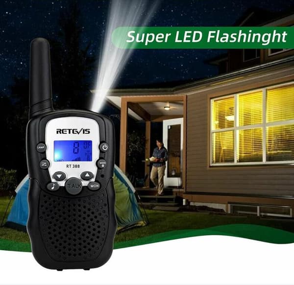 Lasten Walkie Talkie (1 pari, musta)