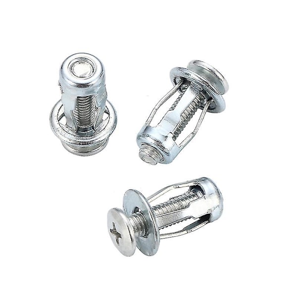 15 stk M4 M5 M6 M8 kronbladnagler mutter jekk muttere bil metallskrue for hul vegg jernhud kronbladmutter ekspansjonslykt 15pcs M4