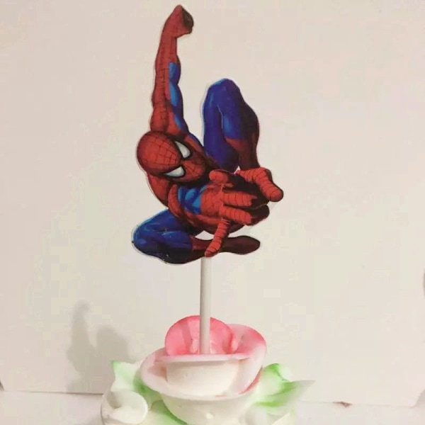 Spider-Man-tema födelsedagsfest dekoration tillbehör pojke present Spider-Man tandpetare Spider-Man Toothpick Flag 10pcs