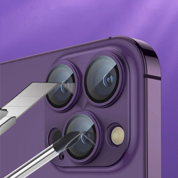 IC 2 stk. til Apple iPhone 15 Pro iPhone 15 Pro Max linsefilm HD one armor metal fuld wrap beskyttelsesfilm Sort iPhone 15 Pro Max/ Pro