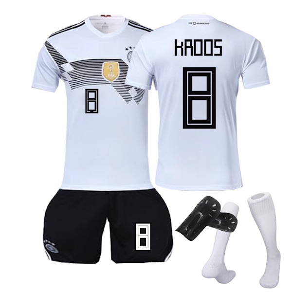 Tysk landslagströja hemmatröja fotbollströja set knäskydd knee pad 2XL#With socks