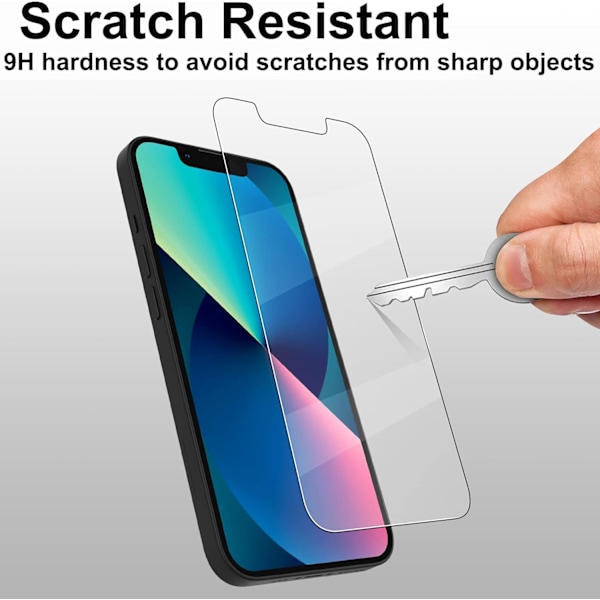 [4-Pack Skärmskydd för iPhone 16e, iPhone 14, iPhone 13 & 13 Pro (6,1 tum), Härdat glasfilm