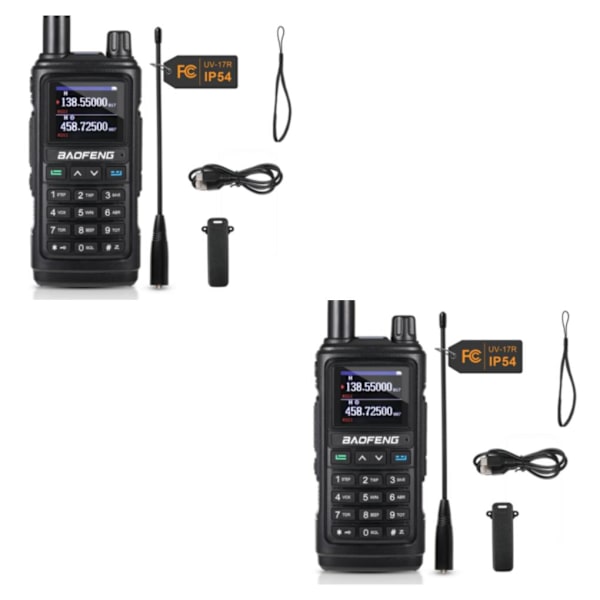 1/2/3 UHF/VHF langaton taajuuskopiointi kädessä pidettävä radiopuhelin BLack Black 2 Set