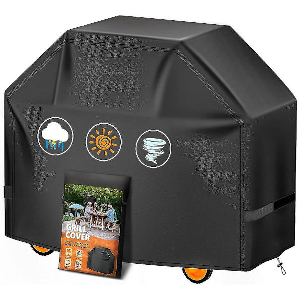 Överdrag 58 tum, överlägset överdrag för Weber Genesis 300-serie grill, 600d överdrag för Dyna-glo, Char-broil, Nexgrill, Monument