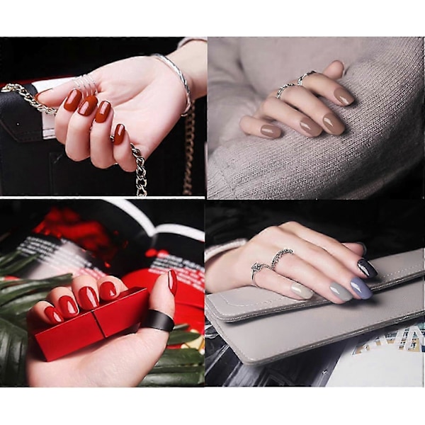 6 st Nagelackspennor, 36 Färger Nagelack Gel Penna 5ml, 3 i 1 Gel Nagelack Penna, Soak Off UV LED Nagelack Nagelverktyg för Kvinnor [qb] B