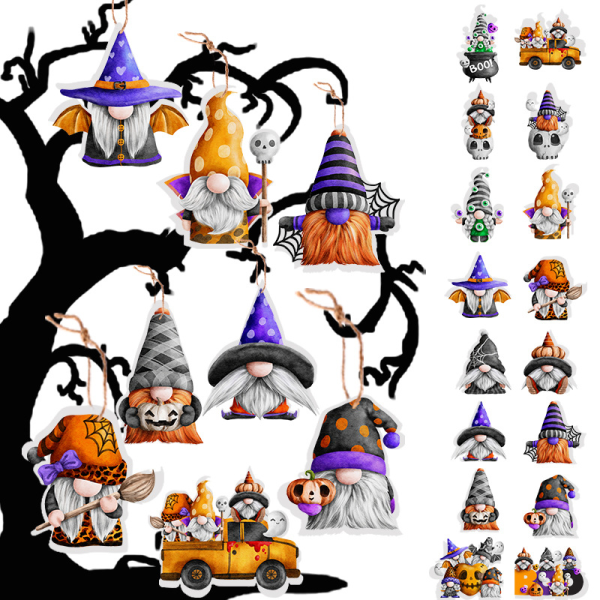 IC Halloween-dekorasjon Gresskar Flaggermus Nisse Gammel Mann Fest Henging