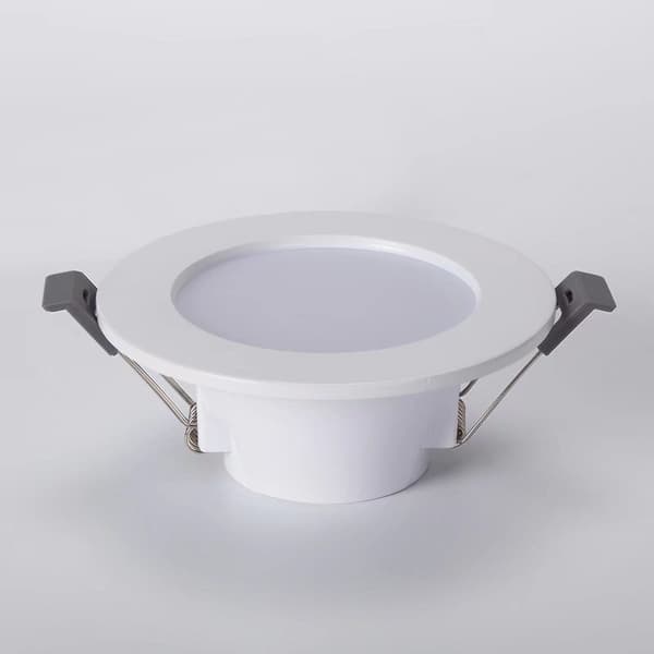 5 LED-badrumslampor, IP44 ultraflat 25mm, Ø85mm, vit