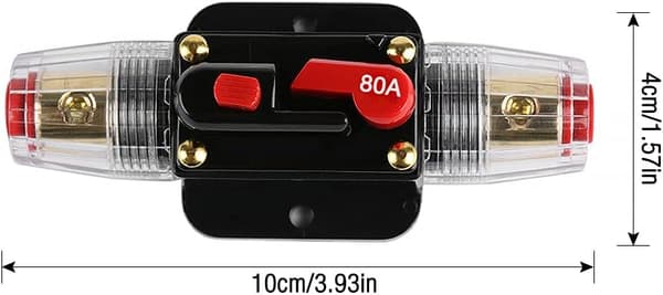 80A Automatisk Vanntett Sikring, 12V-24 Inline Sikringsholder