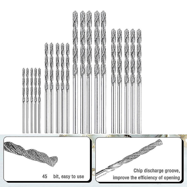 Set med 20 delar 4 storlekar 1 mm 1,5 mm 2 mm 2,5 mm Twist Tip Smycken Strand Havsglas Skal