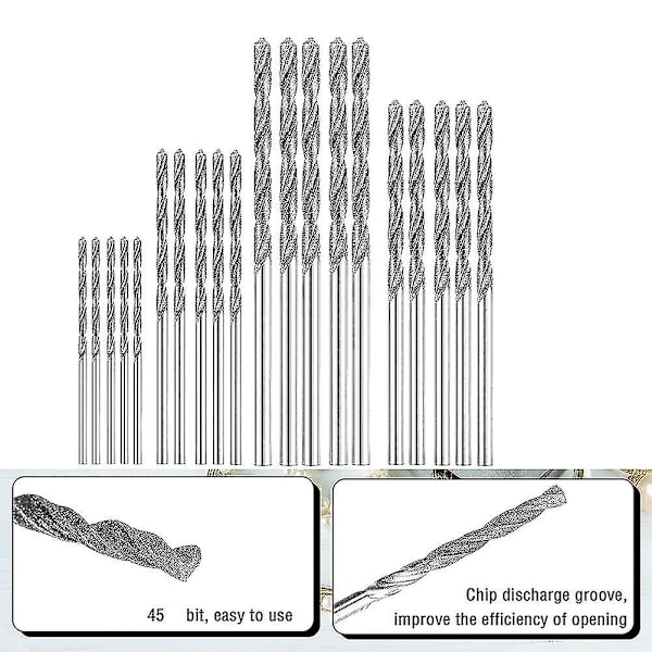 Sett med 20 stk 4 størrelser 1mm 1,5mm 2mm 2,5mm Twist Tip Smykker Strand Havglass Skjell