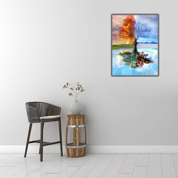 Diamantmaleri / Dekorativt maleri DIY 5D-30x40cm-Magisk træ - høj kvalitet
