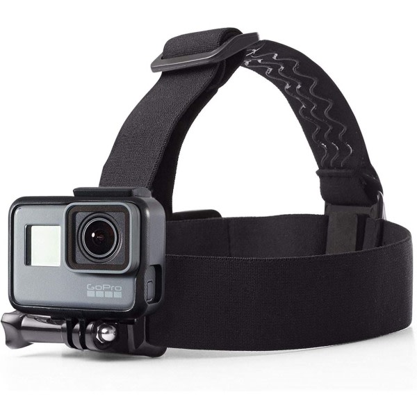 Pannband för GoPro (GoPro ingår ej), svart, tillbehör till Gop