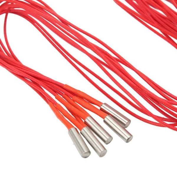 HURRISE Värmeelement för Extruder 5st 3D-skrivare Värmeledning Värmepatron Extruder Hotend Rod Stål