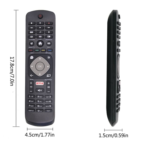 Universal Philips Smart TV-fjernkontroll med Netflix-erstatning