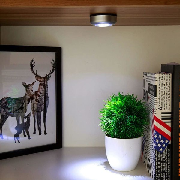 Dele af Touch Light Led Batterilamper - Indendørs Stick-on Push Light