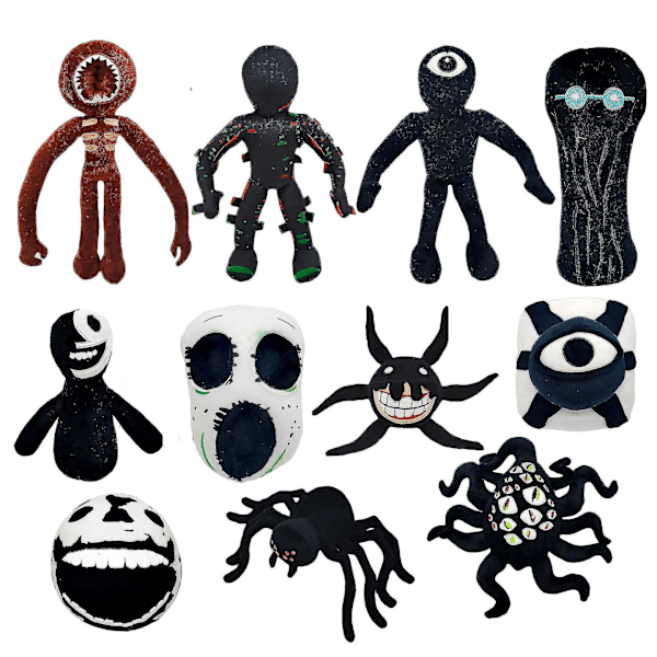 10-pack Dörrar Roblox Figur Plyschleksaker Rainbow Friends Plysch Horror Anime Mjuk Jul Halloween Presenter IN