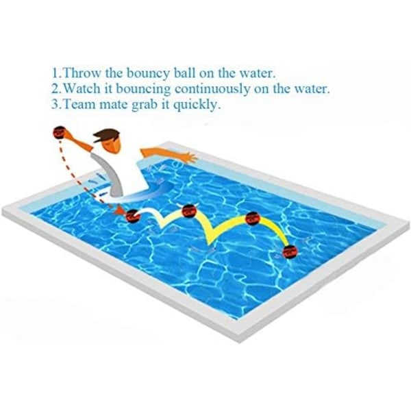 2-pack vattenboll roliga poolleksaker bollar studsar på vatten mjuk snabb torkning Lycra boll vatten kul vattensporter spel för pool strand