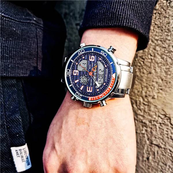 Fashion Sport Militär Guld Kvarts Armbandsur Herr 2023 Toppmärke Lyx Kronograf Armbandsur För Herr Armbandsur Gold
