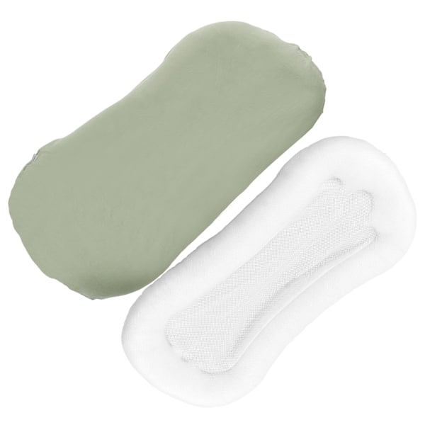 Baby Nest Kudde Ergonomisk Mjuk Beröring, Hudvänlig Hållbar och Lätt att Rengöra Baby Lounger Kudde för Pojkar Flickor Sjögrön