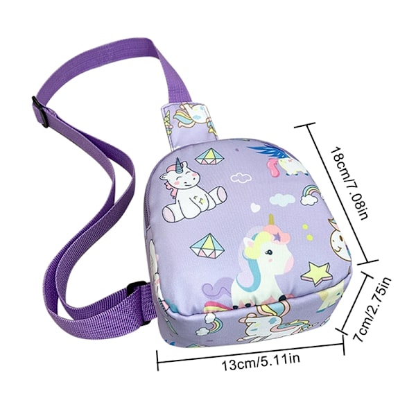 Muodin lapset crossbody-laukku söpö trendi olkalaukku vetoketjullinen laukku sarjakuva dinosaurus tulostaa lasten pink