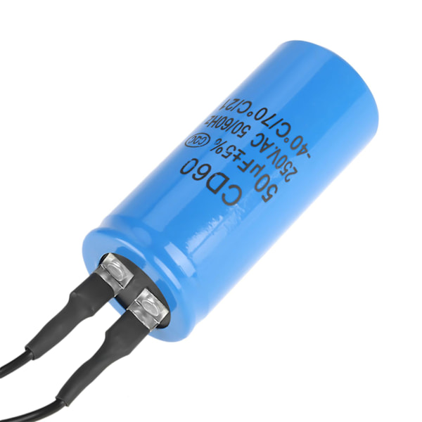 50uF 250V AC CD60 Startkondensator med ledning til motor og luftkompressor