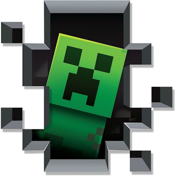 Creeper seinätarra, Minecraft pakenee[qb]