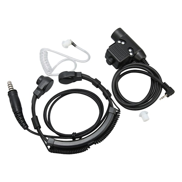 Halsmikrofon Hörlurar Transparent Akustisk Slang Walkie Talkie Hörlurar Headset med U94 PTT för Motorola T5000