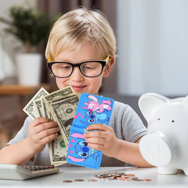Lasten lompakko Anime Cartoon PU Luxury Nahkainen Bifold Korttilompakko Lapsille Pojille Tytöille Teineille Aikuisille Anime Pelifaneille Syntymäpäivälahja