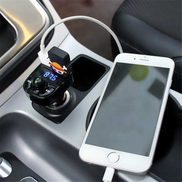 FM-lähetin Langaton Bluetooth Auton USB-laturi Musiikkisoitin