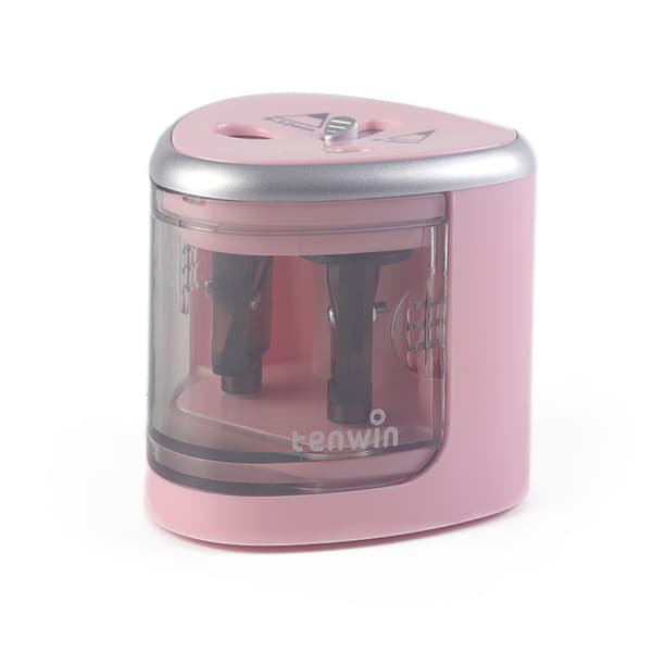 Elektrisk pennvässare med 2 hål pink