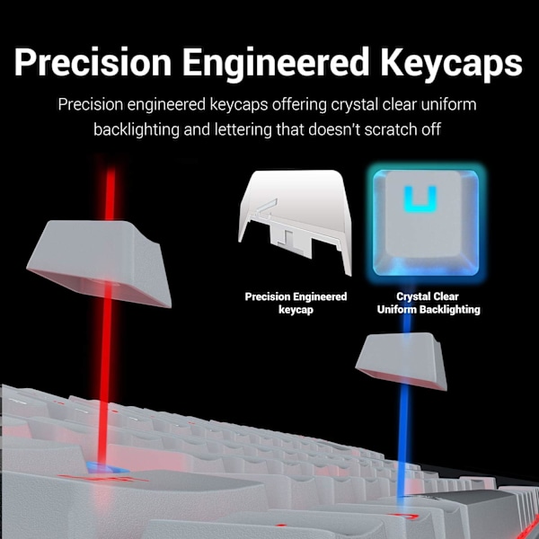 Redragon K552 Mekaniskt Speltangentbord 60% Kompakt 87 Tangenter