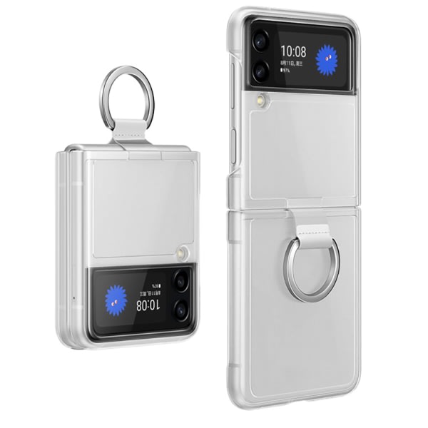 TG Samsung Galaxy Z Flip 3 - Praktisk tynd cover med ringholder Transparent