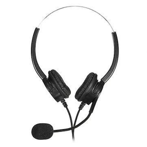 RJ11 Call Center Headset Telefon Kablet Mikrofon Kontor Hodetelefon