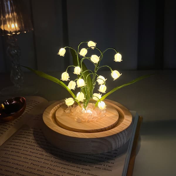 pc Liljekonval Batteridrevne LED Dekorative Blomster Natlys