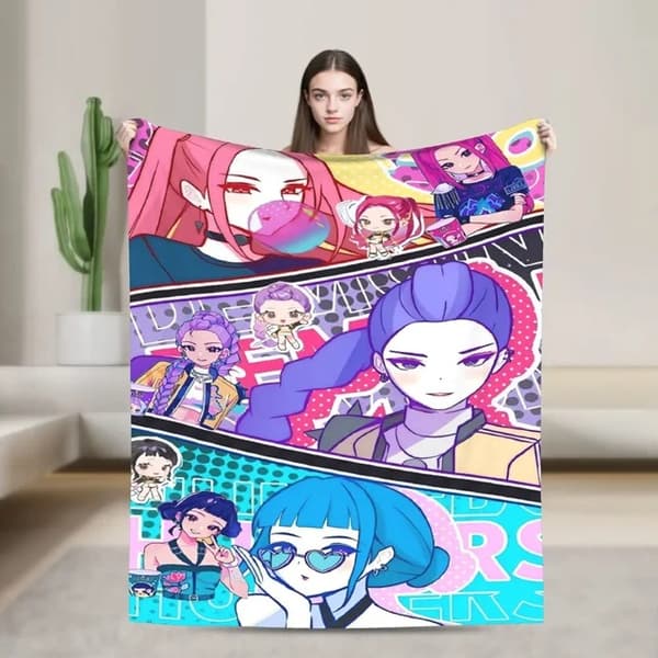 Kpop Anime Idol Flonel Tæppe Blødt Varmt Kastetæppe Sofaseng Tæppe Gave*P7*70X100cm P7 70X100cm
