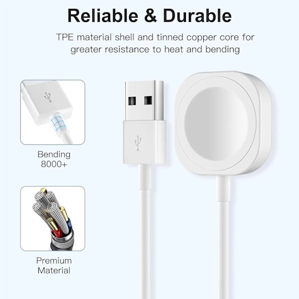Magnetisk Trådløs USB A Hurtiglader for Apple Watch