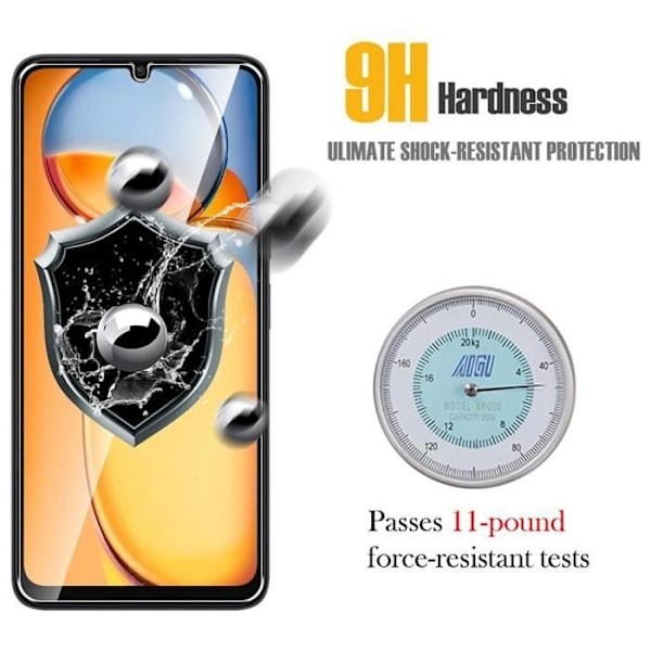Härdat glas för Xiaomi Redmi 13C - 3 delar - 9H resistent transparent skyddsglas
