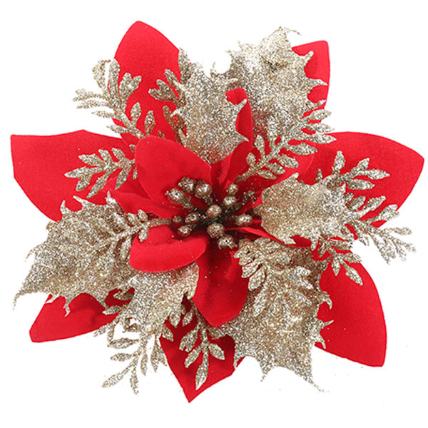 10:e konstgjorda julblommor dekorationsjulgran prydnad A A 10pcs