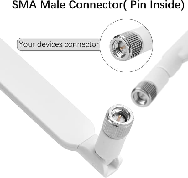 2 stk. SMA 4G LTE antenne SMA han Cellular WiFi antenne 10dBi