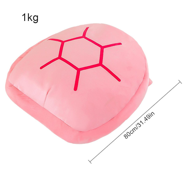 60 cm 80 cm Sköldpadds Skal Kudde Soffa Dekoration Plysch Kostym Plysch Leksak Rosa-WELLNGS Rosa Pink 60cm
